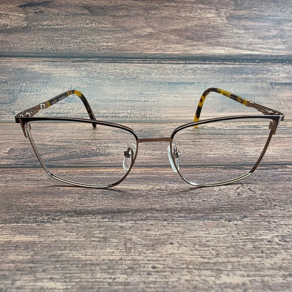 Elizabeth Arden Petites Brown Metal Cat Eye Eyeglasses EAPT 109-1S 52-15-135